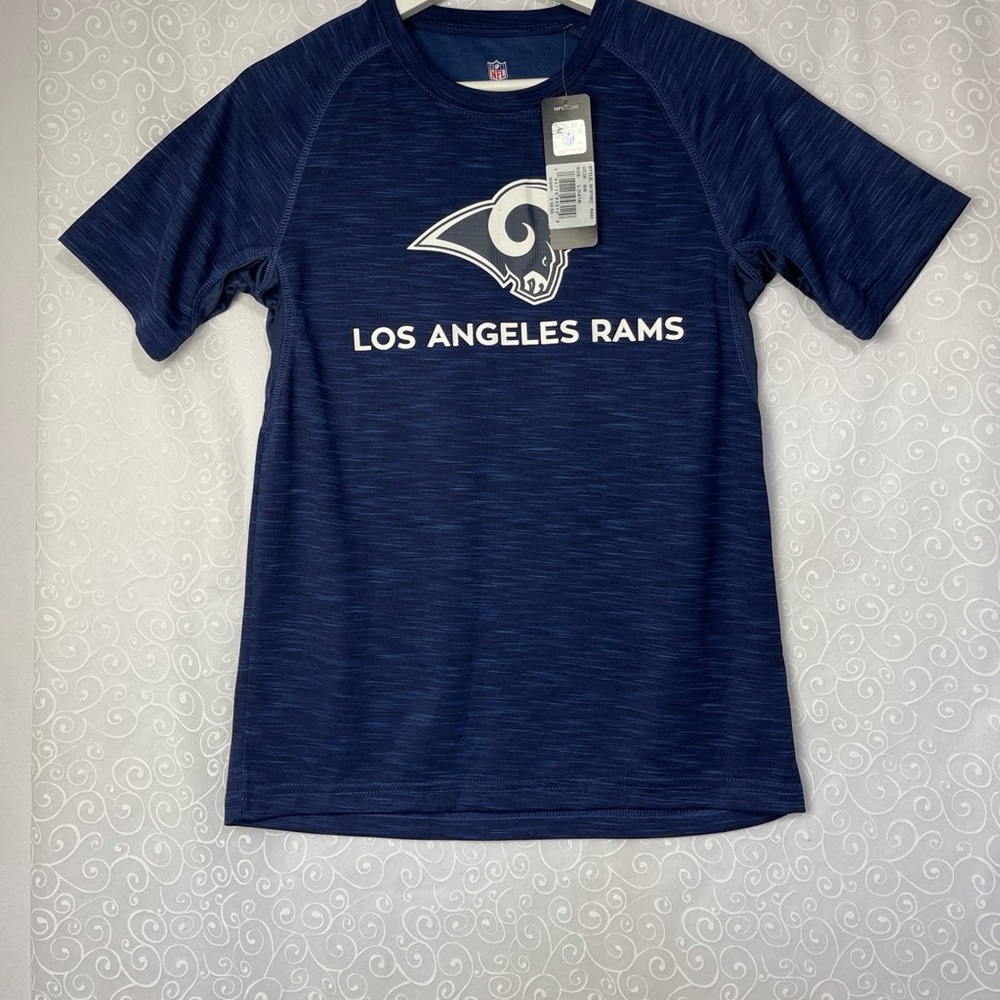 LA Rams NFL New  Shirt Girls You Size L-14/16 Blue Short Sleeve NFL Football